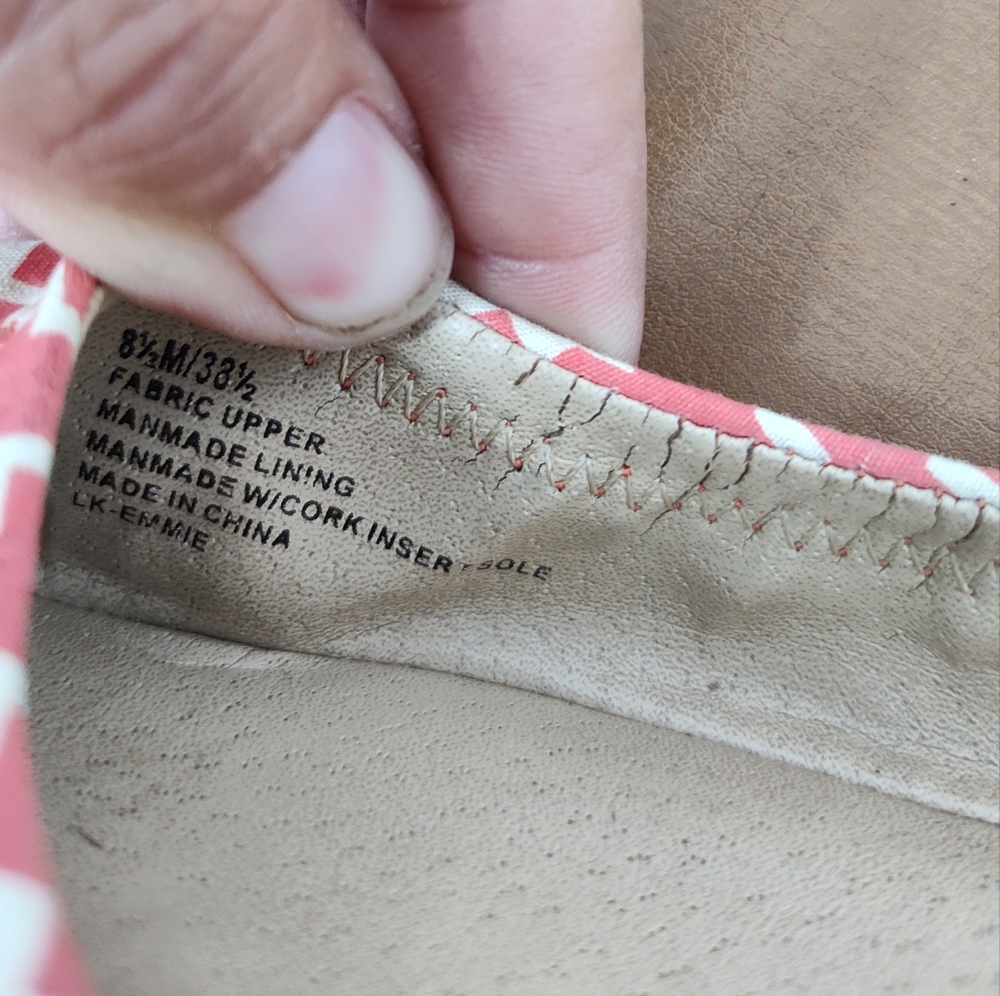 Lucky Brand Ballet Flats Coral Cream Womans Size 8.5M - Picture 6 of 8